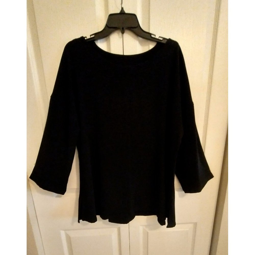 Blanque Women's Black Oversized Triacetate Blend Fit & Flare Top - Size 0